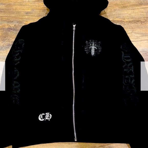 old chrome hearts dagger zip up foodie